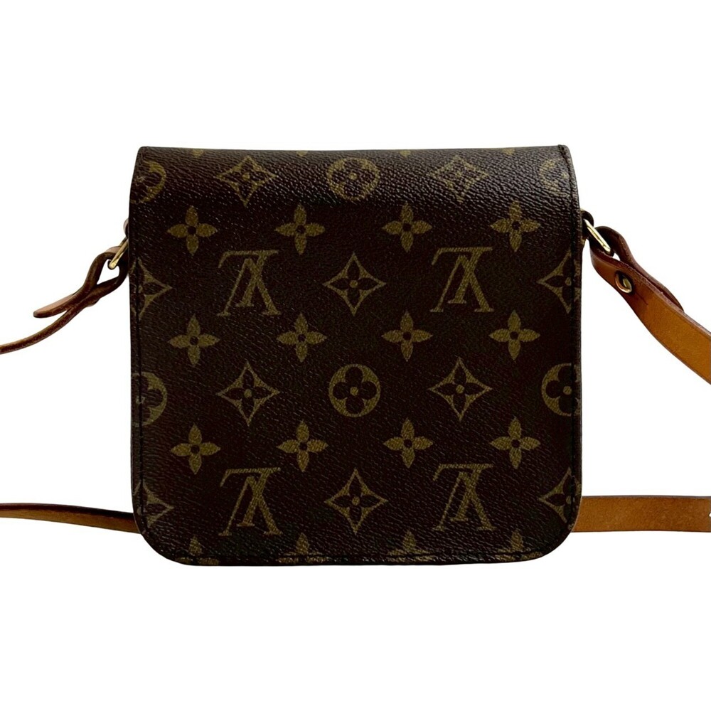 LOUIS VUITTON Authentic Brown Monogram Leather Pochette Shoulder Bag - Picture 3 of 9